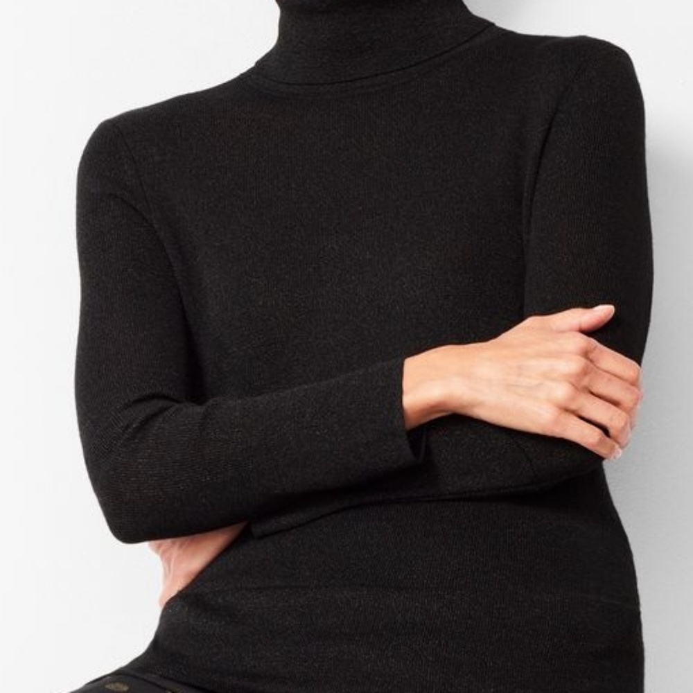 Talbots Petite Black Sparkle Sweater